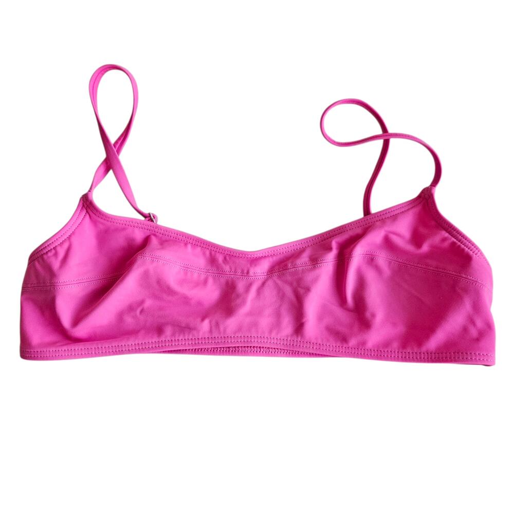 Solid & Striped The Elsa Hot Pink Bikini Swim Top